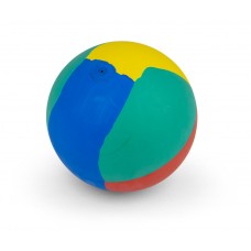 Pallone sonoro per ipovedenti, realizzato in gomma con campanelli. Diametro cm. 19, peso gr.520.  Multicolore